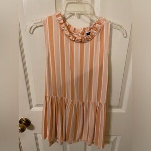 High neck striped top